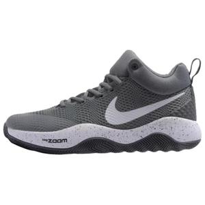 Nike Кроссовки баскетбольные Zoom Rev Abrasion Resistant Mid Top мужские серый белый