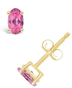 Серьги-Гвоздики с розовым топазом (1/2 карата) из 14-каратного белого золота или 14-каратного желтого золота Macy'S, gold