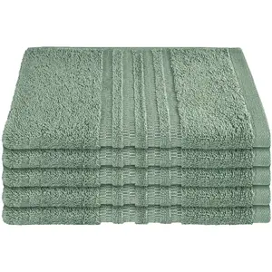 Гостевые полотенца Milano из 100% хлопка с элегантной каймой в рельефной оптике Made in Green Schiesser, светло-зеленый