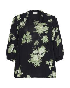 Блуза KAFFE CURVE Edina, черный