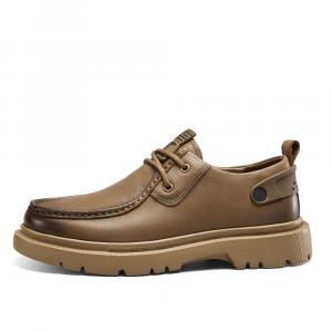 YEARCON Повседневные кожаные туфли мужские низкие, черные