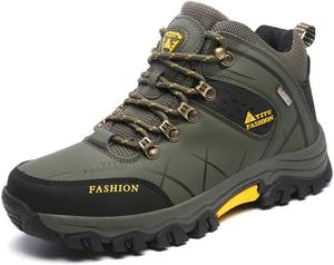Мужские водонепроницаемые туристические ботинки Тактические мотоциклетные легкие противоскользящие средние по щиколотку для прогулок и работы Generic, зеленый