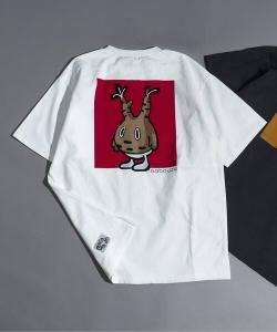 Футболка с принтом на спине, коллаборация с aobouzu BREEZE, кремовый