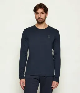 Лонгслив regular fit Ea7, темно-синий