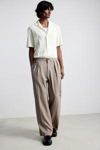 Повседневная рубашка из тонкой вязки обычного кроя H&M, белый