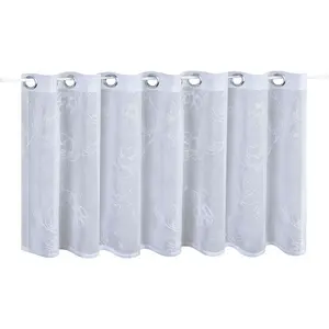 Штора Davina с люверсами 1 шт., вышитая панель с люверсами Gerster, белый