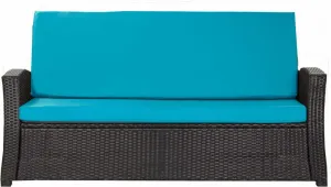 Подушка для скамейки 110×50×50x7 см, синяя - подушка для сиденья садовой скамейки со съемным чехлом, удобная обивка для улицы и террасы