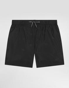 Плавательные шорты из нейлонового жаккарда средней длины DOLCE & GABBANA, черный