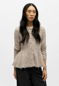 Кардиган Object SCHÖSSCHEN, Humus/Beige