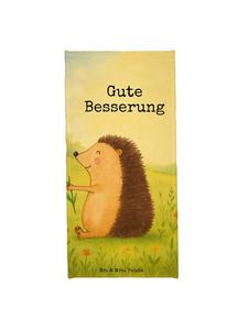 Mr. & Mrs. Panda Пляжное полотенце с изображением ежика и цветов, а также надписью белого цвета