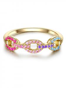 Позолоченное кольцо с драгоценными камнями Glanzstücke München