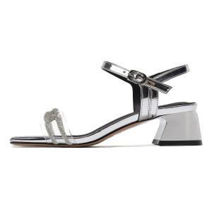 Стильная сандалия 5 см женская HARSON, серебристо-белая