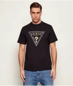 Футболка «Золотой треугольник» regular fit Guess Jeans, черный