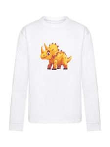 Рубашка F4NT4STIC Süßer Triceratops Dinosaurier, белый