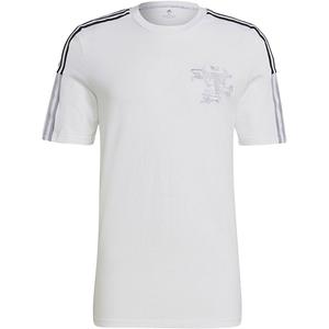 Adidas Мужские белые футболки с круглым вырезом средней высоты