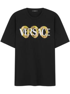 Versace футболка с логотипом, черный