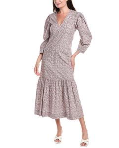 GANNI Принтованное Макси-платье, розовый