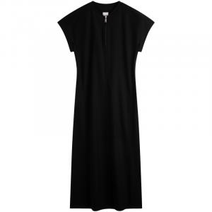 Calvin Klein SS25 Короткое платье с короткими рукавами Women's Space Black