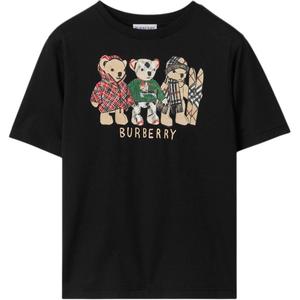 Детская футболка с круглым вырезом, средней толщины Burberry, черный