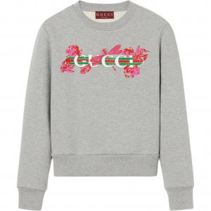 Джерси Принт Свитшот GUCCI, Серый