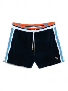 Бархатные шорты Montagne с полосками CASABLANCA, синий