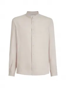 Рубашка с воротником-стойкой Brunello Cucinelli, бежевый