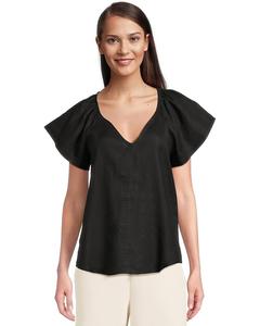 Топ Tommy Bahama Coastalina V-neck Flutter Top, черный