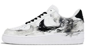 Nike Air Force 1 Skateboard Мужские низкие кроссовки Черный/Белый/Серый, Дракон, Блуждающий в Облаках