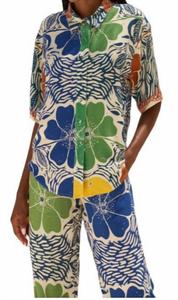 Рубашка Aries с травленым цветком Multi CAROLINA K