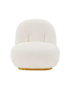 Современный акцентный стул Edina шириной 27,17 дюйма, обитый тканью букле Manhattan Comfort, white