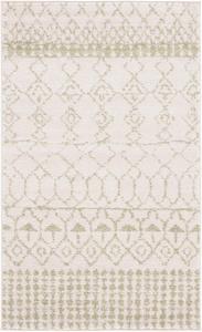 Ковер SAFAVIEH, 92 x 153 см, Tulum Collection, Ivory & Sage, марокканский бохо дистресс-дизайн, не линяет и прост в уходе, идеален для помещений с высокой проходимостью: прихожая, гостиная, спальня (TUL229G)