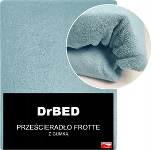 Простыня на резинке 90x200 махровая дышащая Fleshy Blue Polish DrBED