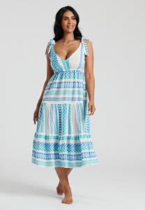 Платье South Beach JACQUARD TIE SHOULDER, Blue