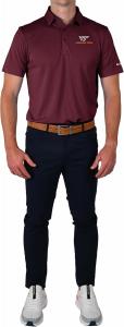 Columbia VA Tech Hokies Golf мужская легкая повседневная поло для гольфа, Deep Maroon