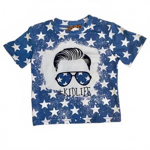 Детская патриотическая футболка #kidlife Star в синем цвете KIDSCHARM