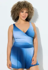 Купальник с градиентным эффектом обертывания Ulla Popken, Dark Blue