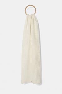 Шерстяной шарф Pinko, белый