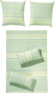 Постельное белье зелено-натуральное 1x 135x200 см + 1x 40x80 см Erwin Müller