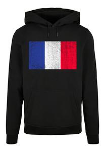 Пуловер F4NT4STIC Basic Hoodie France Frankreich Flagge distressed, черный