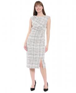 Укороченное миди-платье без рукавов London Times, Gray