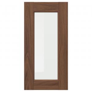 Стеклянная дверь IKEA, 30x60 см, цвет brown walnut effect