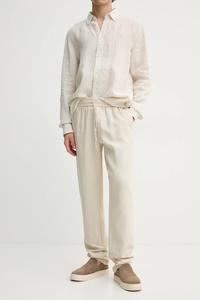 Льняные брюки Les Deux, бежевый