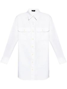 Theory хлопковая рубашка с длинным рукавом, белый