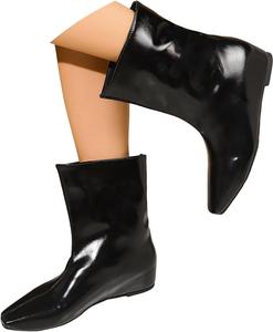 Женские кожаные свободные плоские ботильоны до щиколотки Комфортные ботинки с круглым носком Повседневные ботинки на осень-зиму Модные низкие каблуки Короткие ботинки для ежедневной носки Generic, Black-A