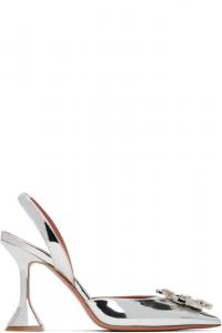 Туфли-слинги Silver Begum Amina Muaddi