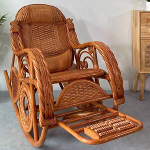 Fantasy Кресло-качалка из ротанга, цвет honeydew, двойное плетение