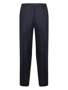 Брюки с принтом в полоску и эластичным поясом Tagliatore, синий