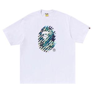 Футболка BAPE ABC Camo Illusion Ape Head Relaxed Fit Tee, White
