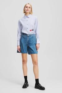 Хлопковые джинсовые шорты IKON Karl Lagerfeld, синий