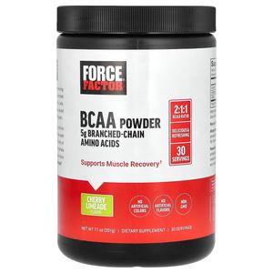 Порошок с вишневым лаймом BCAA Force Factor, 201 г